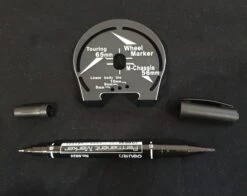 Aluminum Wheel Well Marker For 1:10 Touring M-Chassis Black With Pen