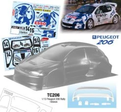 PEUGEOT 206 WRC BODY PARTS SET 58250 Replica