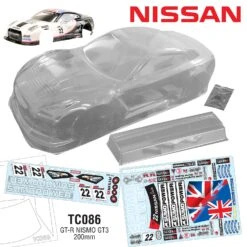 TC086 1/10 Nissan GTR, 200mm TT01 TT02 Drift To Fit HPI TAMIYA MST