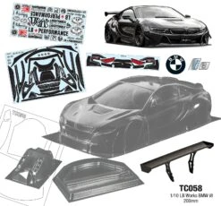 TC058 1/10 LB Works BMW I8, 200mm Tamiya TT01 TT02 Drift