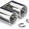 Chrome Twin Exhaust Set Body Accessory Tamiya TT01 TT02 HPI 190mm 257mm -Toy Model Car Store AB 2320002 0