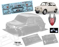 Tm160 Fiat 600D 210/165mm Tamiya M Chassis M05 M03 Xpress Hpi Kyosho