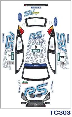 TC303 RS Ford Focus WRC Tamiya #58308 Replica TT01 TT02 HPI 190mm 257mm -Toy Model Car Store focusrs