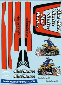 Mud Blaster Decals Tamiya Etc Pre-Cut