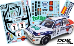 Lancia Delta Repsol Decals Tamiya Body Kit TT01 TT02