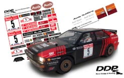 RC 1:10 Ardennes Audi Quattro S1 Decals Red & Black Tamiya L&L DDP Tt01-02