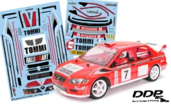 RC 1:10 Mitsubishi Evo VII WRC 2001 Decals Tamiya L&L DDP Pre Cut Tt01-02